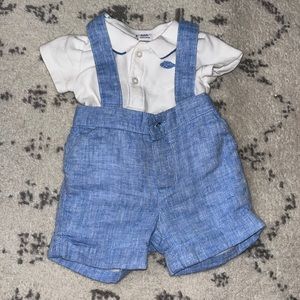 Janie and Jack matching set suspenders